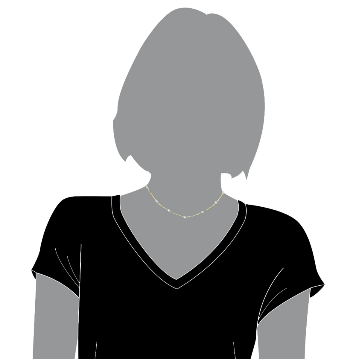 14K Yellow Gold Diamonds By The Yard Necklace 0.7ct 16-20 Inches 7 14K Yellow Gold Diamonds By The Yard Necklace 0.7ct 16-20 Inches - Image 5