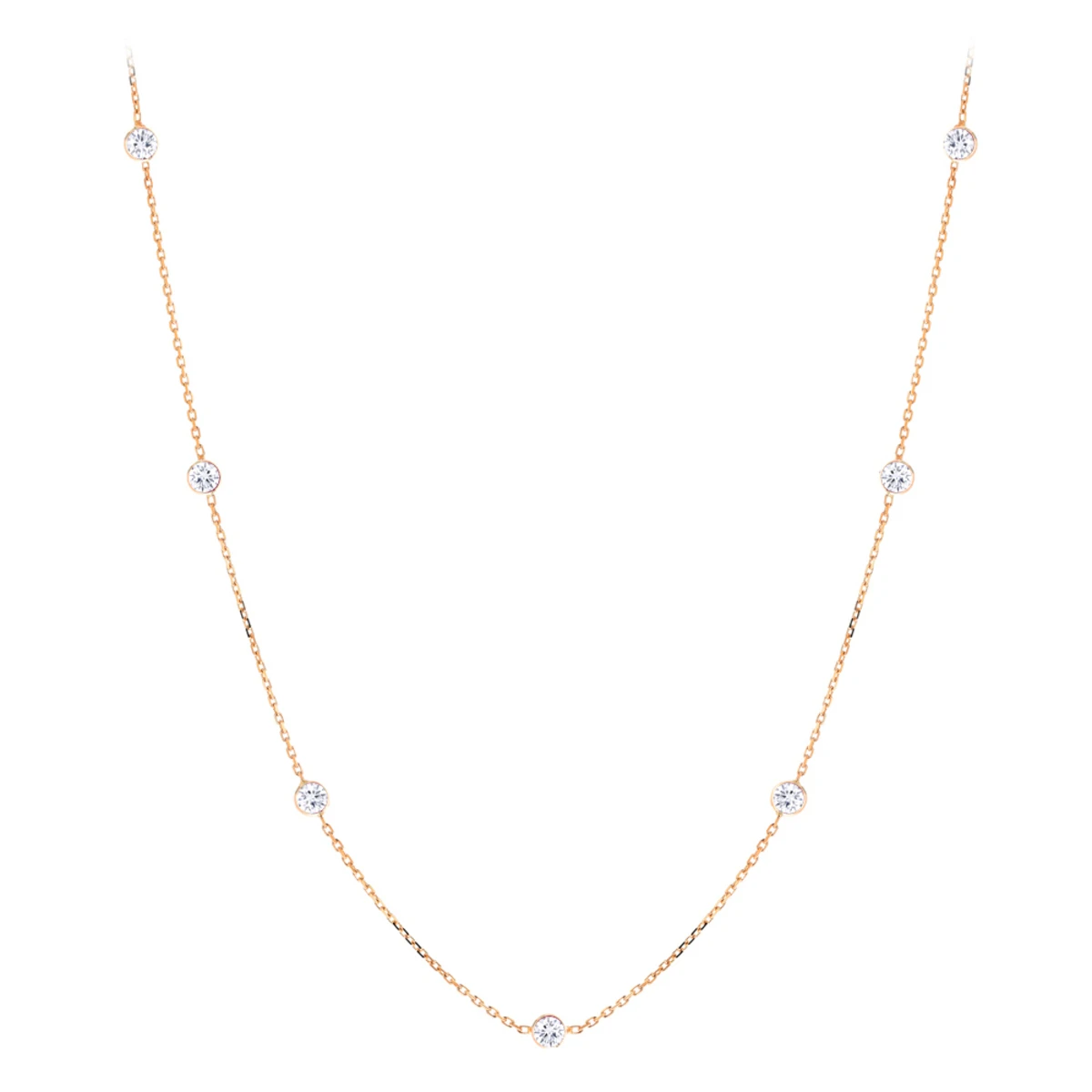 14K Yellow Gold Diamonds By The Yard Necklace 0.7ct 16-20 Inches 5 14K Yellow Gold Diamonds By The Yard Necklace 0.7ct 16-20 Inches - Image 3