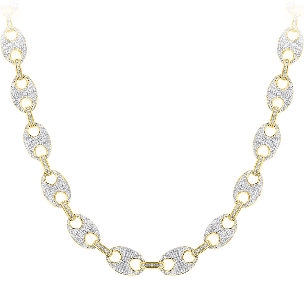 Diamond 14K White Gold Gucci Link Diamond Necklace 24in.-31in. 4 Diamond 14K White Gold Gucci Link Diamond Necklace 24in.-31in. - Image 2