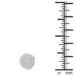 Pave Diamond Circle Earrings Studs 0.24ct Sterling Silver 9 Pave Diamond Circle Earrings Studs 0.24ct Sterling Silver -Invicta Jewelry Store diamond circle earrings 024ct sterling silver p 47926 ruler