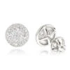 Halo Diamond Cluster Earrings 14K White Gold Studs 1.25ct -Invicta Jewelry Store diamond cluster earrings 14k 116ct studs p 43935 wh