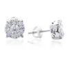 Diamond Cluster Stud Earrings 14K White Gold 1.38ct 2 Diamond Cluster Stud Earrings 14K White Gold 1.38ct -Invicta Jewelry Store diamond cluster earrings 14k 138ct studs 1