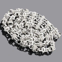 Diamond Hip Hop Chain 14K White Gold 11.00ct -Invicta Jewelry Store diamond hip hop chain 14k gold 1100ct p 22584back