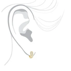 Diamond Hoop Earrings 14K Yellow Gold 1 Carat Diamond Huggie Earrings -Invicta Jewelry Store diamond hoop earrings 14k diamond huggie earrings 94ct p 6266 bodye