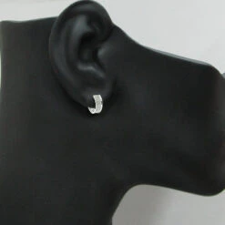 Diamond Hoop Huggie Earrings In Sterling Silver .30ct -Invicta Jewelry Store diamond hoop huggie earrings in sterling silver 30ct p 38813bod