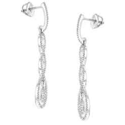 Diamond Infinity Earrings For Women 14K White Gold 0.5ct 11 Diamond Infinity Earrings For Women 14K White Gold 0.5ct -Invicta Jewelry Store diamond infinity earrings 14k 060ct p 42078 backwh
