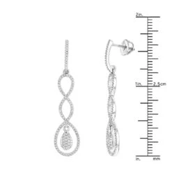 Diamond Infinity Earrings For Women 14K White Gold 0.5ct 12 Diamond Infinity Earrings For Women 14K White Gold 0.5ct -Invicta Jewelry Store diamond infinity earrings 14k 060ct p 42078 rulerwh