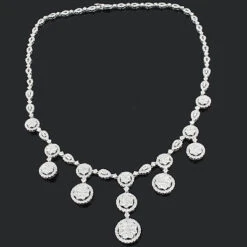 Diamond Necklace 18K White Gold 15.20ct