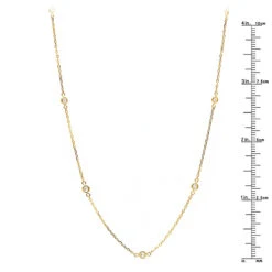 Diamonds By The Yard Ladies Necklace With Diamonds Solid 14K Yellow Gold 0.25ct 13 Diamonds By The Yard Ladies Necklace With Diamonds Solid 14K Yellow Gold 0.25ct -Invicta Jewelry Store diamonds by the yard ladies necklace with diamonds solid 14k gold 025ct rulerye
