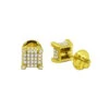 Discounted Diamond Earrings Cubes 10K Yellow Gold Studs For Men & Women 1/3ct