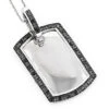 Engravable Small 14K White Gold Black Diamond Dog Tag Pendant .80ct 2 Engravable Small 14K White Gold Black Diamond Dog Tag Pendant .80ct -Invicta Jewelry Store dog tag jewelry 14k black diamond dog tag pendant 80ct p 7168 wh
