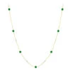 Gemstone By The Yard Chain: 14K Yellow Gold Women's Emerald Necklace 1.33ct -Invicta Jewelry Store gemstone by the yard chain 14k gold womens emerald necklace 133ct mainye
