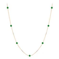 Gemstone By The Yard Chain: 14K Yellow Gold Women's Emerald Necklace 1.33ct 11 Gemstone By The Yard Chain: 14K Yellow Gold Women's Emerald Necklace 1.33ct -Invicta Jewelry Store gemstone by the yard chain 14k gold womens emerald necklace 133ct ro