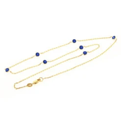 Gemstone By The Yard Necklace 14K Yellow Gold Women's Blue Sapphire Necklace 1.75ct 10 Gemstone By The Yard Necklace 14K Yellow Gold Women's Blue Sapphire Necklace 1.75ct -Invicta Jewelry Store gemstone by the yard necklace 14k gold womens blue sapphire necklace 175ct backye
