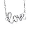 Genuine Diamond Love Necklace Sterling Silver Luxurman Love Quotes For Her -Invicta Jewelry Store genuine diamond love necklace sterling silver luxurman love quotes for her main