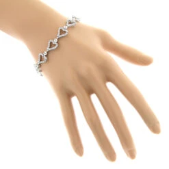 Gold Diamond Heart Bracelet 14K White Gold 3.26ct 12 Gold Diamond Heart Bracelet 14K White Gold 3.26ct -Invicta Jewelry Store gold diamond heart bracelet 14k 326ct p 41381 bodwh
