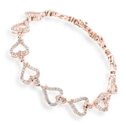 Gold Diamond Heart Bracelet 14K White Gold 3.26ct 11 Gold Diamond Heart Bracelet 14K White Gold 3.26ct -Invicta Jewelry Store gold diamond heart bracelet 14k 326ct p 41381 ro