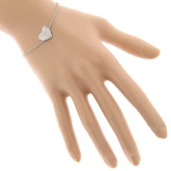 Women's 10K Yellow Gold Diamond Heart Bracelet 1/5ct 9 Women's 10K Yellow Gold Diamond Heart Bracelet 1/5ct -Invicta Jewelry Store heart bracelets 10k gold diamond heart bracelet 15ct bodwh