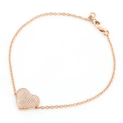 Women's 10K Yellow Gold Diamond Heart Bracelet 1/5ct 8 Women's 10K Yellow Gold Diamond Heart Bracelet 1/5ct -Invicta Jewelry Store heart bracelets 10k gold diamond heart bracelet 15ct ro