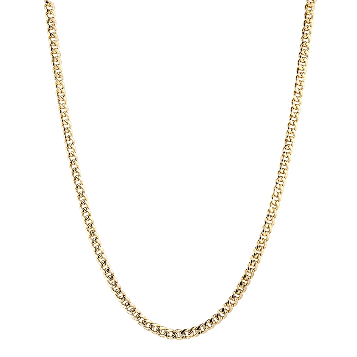 Hollow 10K Yellow Gold Cuban Link Chain For Men Miami 5.5mm Wide 8.5-24 Inches. 5 Hollow 10K Yellow Gold Cuban Link Chain For Men Miami 5.5mm Wide 8.5-24 Inches. - Image 3