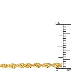 Hollow 10K Yellow Gold Rope Chain For Men & Women Sparkle 3mm Wide 11 Hollow 10K Yellow Gold Rope Chain For Men & Women Sparkle 3mm Wide -Invicta Jewelry Store hollow 10k gold rope chain for men women sparkle 3mm wide rulerye