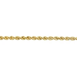 Men's Hollow 10K Yellow Gold Rope Chain Necklace With Lobster-Claw Clasp 2.7mm -Invicta Jewelry Store hollow 10k gold rope chain necklace with lobster claw clasp 27mm back