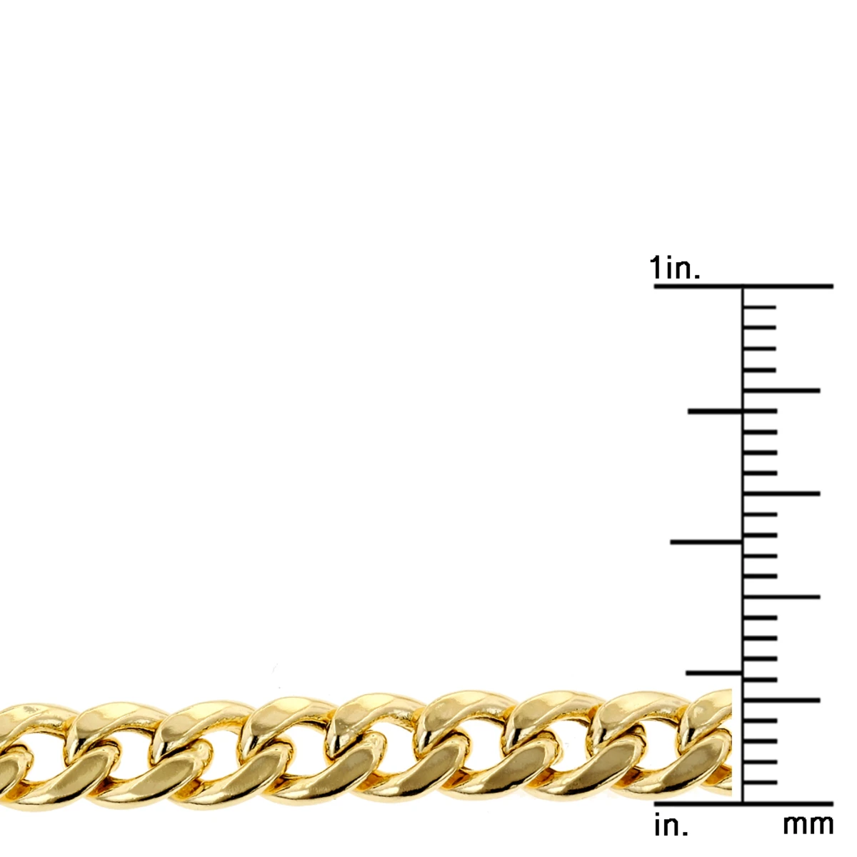 Hollow 14K Yellow Gold Cuban Link Chain For Men Miami 5.5mm Wide 10 Hollow 14K Yellow Gold Cuban Link Chain For Men Miami 5.5mm Wide - Image 8