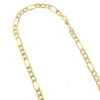 Hollow 14K Yellow Gold Figaro Chain For Men & Women 6.5mm Wide -Invicta Jewelry Store hollow 14k gold figaro chain for men women 65mm wide ye