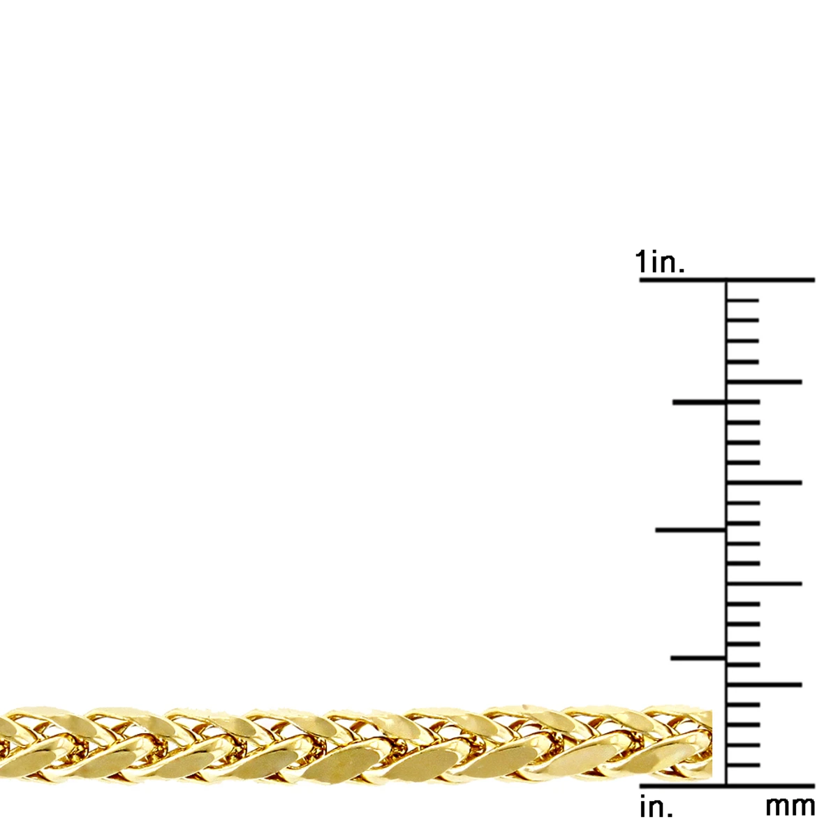 Hollow 14K Yellow Gold Franco Chain For Men Round Diamond Cut 4mm Wide 6 Hollow 14K Yellow Gold Franco Chain For Men Round Diamond Cut 4mm Wide - Image 4