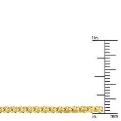 Hollow 14K Yellow Gold Franco Chain For Men & Women Round Diamond Cut 2.7mm 11 Hollow 14K Yellow Gold Franco Chain For Men & Women Round Diamond Cut 2.7mm -Invicta Jewelry Store hollow 14k gold franco chain for men women round diamond cut 27mm rulerye