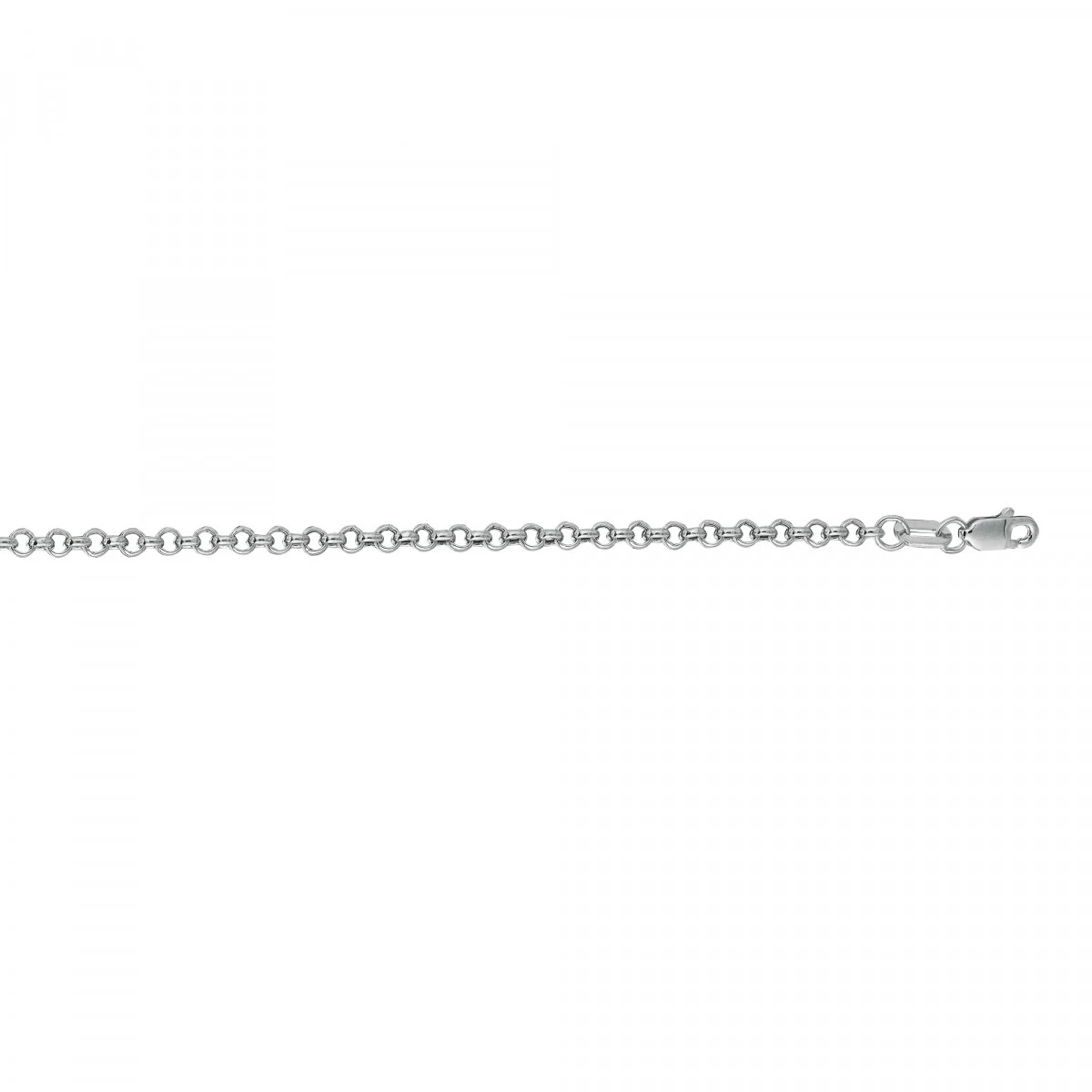 Hollow 14K Yellow Gold Rolo Chain For Men & Women 2.3mm Wide 4 Hollow 14K Yellow Gold Rolo Chain For Men & Women 2.3mm Wide - Image 2