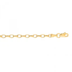 Hollow 14K White Gold Rolo Chain For Women Oval 3mm Wide 7 Hollow 14K White Gold Rolo Chain For Women Oval 3mm Wide -Invicta Jewelry Store hollow 14k gold rolo chain for women oval 3mm wide ye