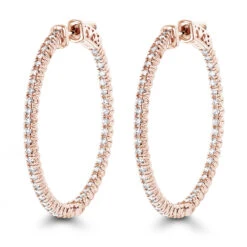 1.5in 14K White Gold Diamond Hoop Earrings Inside Out 1ct By Luxurman 10 1.5in 14K White Gold Diamond Hoop Earrings Inside Out 1ct By Luxurman -Invicta Jewelry Store hoop earrings 14k diamond hoop earrings inside out 116 p 6930 ro