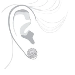 Huge 3 Carat Designer Diamond Stud Earrings For Women Cluster Flower Design 12 Huge 3 Carat Designer Diamond Stud Earrings For Women Cluster Flower Design -Invicta Jewelry Store huge 3 carat designer diamond stud earrings for women cluster flower design bodwh