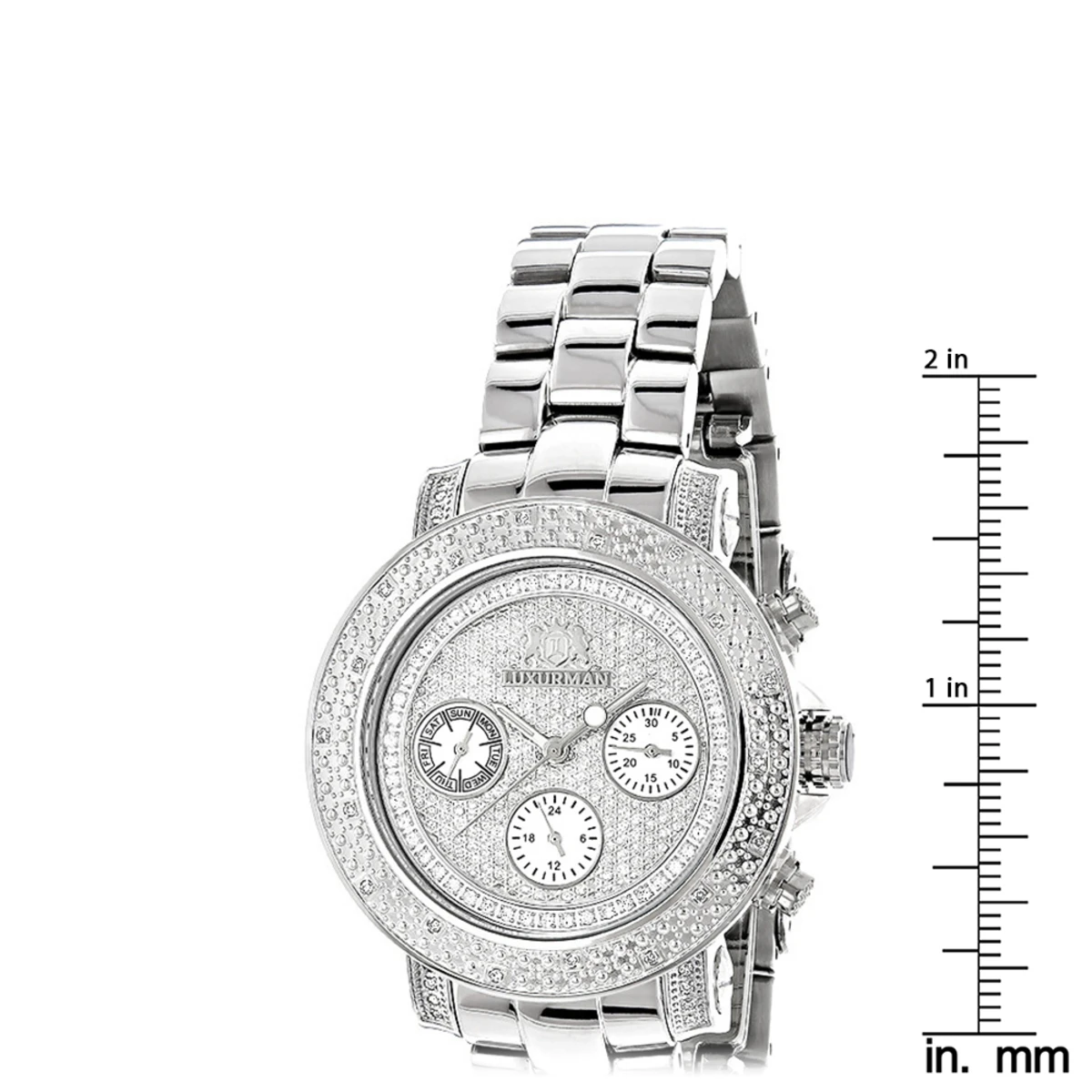 Iced Out Diamond 0.3ct Luxurman Diamond Watch For Women 7 Iced Out Diamond 0.3ct Luxurman Diamond Watch For Women - Image 5