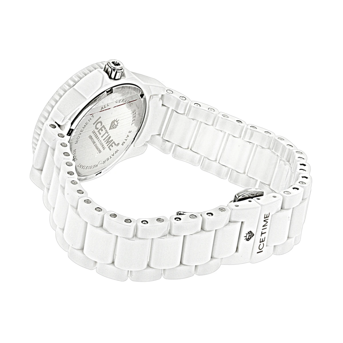 Icetime Stainless Steel & White Ceramic Case 0.15ct Ladies Diamonds Watch 4 Icetime Stainless Steel & White Ceramic Case 0.15ct Ladies Diamonds Watch - Image 2