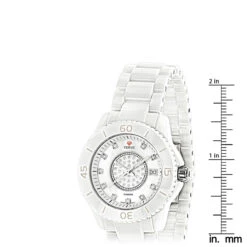 Icetime Stainless Steel & White Ceramic Case 0.15ct Ladies Diamonds Watch 9 Icetime Stainless Steel & White Ceramic Case 0.15ct Ladies Diamonds Watch -Invicta Jewelry Store icetime stainless steel white ceramic case 015ct ladies diamonds watch ruler