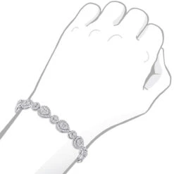 In Line 14K White Gold Unique Round Diamond Drop Bracelet For Women 7 Carat -Invicta Jewelry Store in line 14k gold unique round diamond drop bracelet for women 7 carat bodwh
