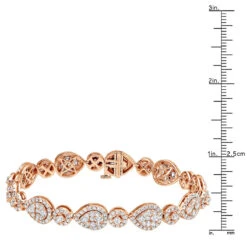 In Line 14K White Gold Unique Round Diamond Drop Bracelet For Women 7 Carat -Invicta Jewelry Store in line 14k gold unique round diamond drop bracelet for women 7 carat rulerro