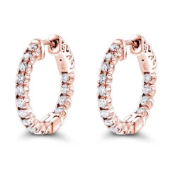 Inside Out Diamond Hoop Earrings Small 14K White Gold 1.5ct By Luxurman 10 Inside Out Diamond Hoop Earrings Small 14K White Gold 1.5ct By Luxurman -Invicta Jewelry Store inside out diamond hoop earrings small in 14k gold 15ct by luxurman ro