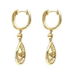 14K White Gold Diamond Dangle Drop Earrings For Women By Luxurman 1.2ct -Invicta Jewelry Store jewelry 14k gold diamond dangle drop earrings for women by luxurman 12ct backye