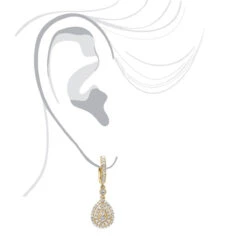 14K White Gold Diamond Dangle Drop Earrings For Women By Luxurman 1.2ct -Invicta Jewelry Store jewelry 14k gold diamond dangle drop earrings for women by luxurman 12ct bodye