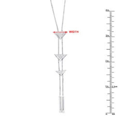 14K White Gold Diamond Triangle Necklace For Women Adjustable By LUXURMAN 0.25ct -Invicta Jewelry Store jewelry 14k gold diamond triangle necklace for women adjustable by luxurman 025ct rulerwh