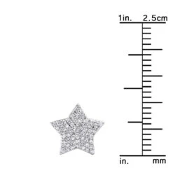 14K White Gold Fully Iced Out Pave Diamond Star Earrings Studs 0.25CT By Luxurman -Invicta Jewelry Store jewelry 14k gold fully iced out pave diamond star earrings studs 025ct by luxurman rulerwh