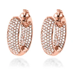 14K White Gold Huggies Small Inside Out Diamond Hoop Earrings 0.7ct 15 14K White Gold Huggies Small Inside Out Diamond Hoop Earrings 0.7ct -Invicta Jewelry Store jewelry 14k gold huggies small inside out diamond hoop earrings 07ct rose 1 20220220