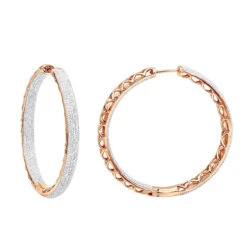 14K White Gold Large Diamond Hoop Earrings 3.5ct Inside Out Pave Setting 12 14K White Gold Large Diamond Hoop Earrings 3.5ct Inside Out Pave Setting -Invicta Jewelry Store jewelry 14k gold large diamond hoop earrings 35ct inside out pave setting ro