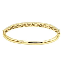 14K White Gold Pave Diamond Bangle Bracelet For Women 4.75ct By LUXURMAN -Invicta Jewelry Store jewelry 14k gold pave diamond bangle bracelet for women 475ct by luxurman backye