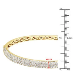 14K White Gold Pave Diamond Bangle Bracelet For Women 4.75ct By LUXURMAN -Invicta Jewelry Store jewelry 14k gold pave diamond bangle bracelet for women 475ct by luxurman rulerye