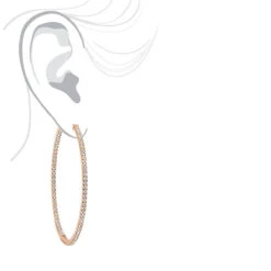 2.5 Inch Inside Out Diamond Hoop Earrings For Women 5 Carat VS Diamonds 14K Yellow Gold 22 2.5 Inch Inside Out Diamond Hoop Earrings For Women 5 Carat VS Diamonds 14K Yellow Gold -Invicta Jewelry Store jewelry 25 inch inside out diamond hoop earrings for women 5 carat vs diamonds 14k gold 001285 bodro 1