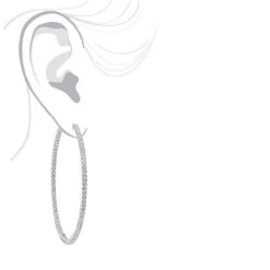 2.5 Inch Inside Out Diamond Hoop Earrings For Women 5 Carat VS Diamonds 14K Yellow Gold 20 2.5 Inch Inside Out Diamond Hoop Earrings For Women 5 Carat VS Diamonds 14K Yellow Gold -Invicta Jewelry Store jewelry 25 inch inside out diamond hoop earrings for women 5 carat vs diamonds 14k gold 001285 bodwh